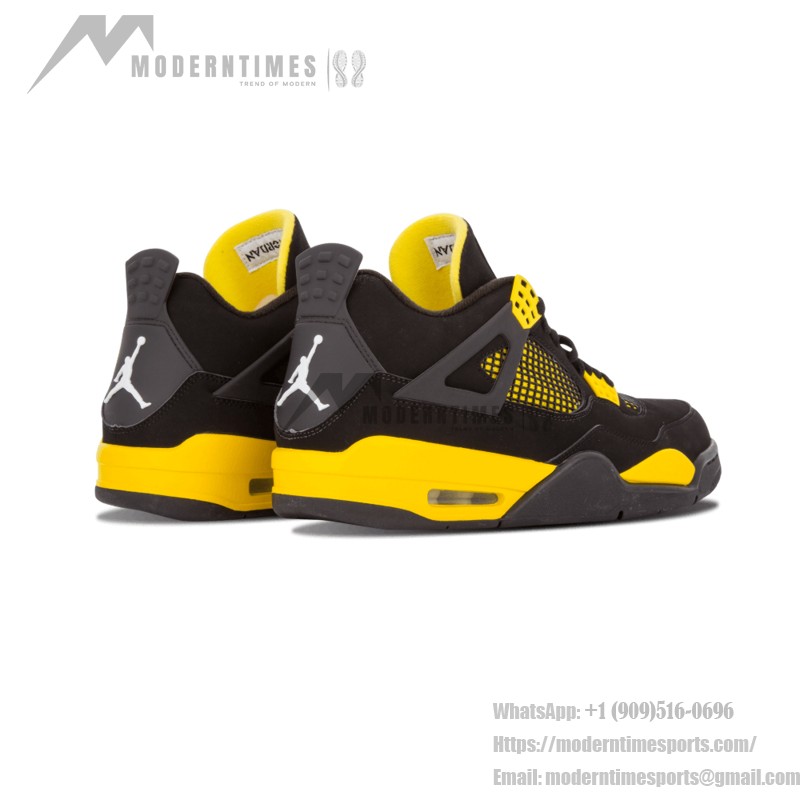 Air Jordan 4 Retro Thunder 2012 308497-008 スニーカー Air Jordan 4 Retro Thunder 2012 308497-008 スニーカー - クラシックな黒と黄色のデザイン