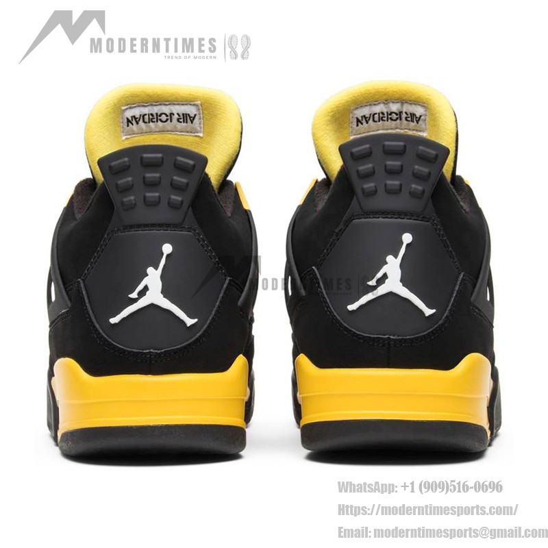 Air Jordan 4 Retro Thunder 2012 308497-008 スニーカー Air Jordan 4 Retro Thunder 2012 308497-008 スニーカー - クラシックな黒と黄色のデザイン