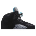 Air Jordan 5 Retro DD0587-047 Black Sneakers with Blue & Yellow Accents and Reflective Tongue