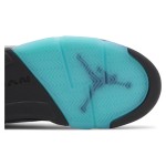 Air Jordan 5 Retro DD0587-047 Black Sneakers with Blue & Yellow Accents and Reflective Tongue