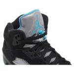 Air Jordan 5 Retro DD0587-047 Black Sneakers with Blue & Yellow Accents and Reflective Tongue
