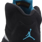 Air Jordan 5 Retro DD0587-047 Black Sneakers with Blue & Yellow Accents and Reflective Tongue