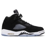 Air Jordan 5 Retro CT4838-011 ブラックスエードスニーカー、反射シュータンとホワイトミッドソール付き