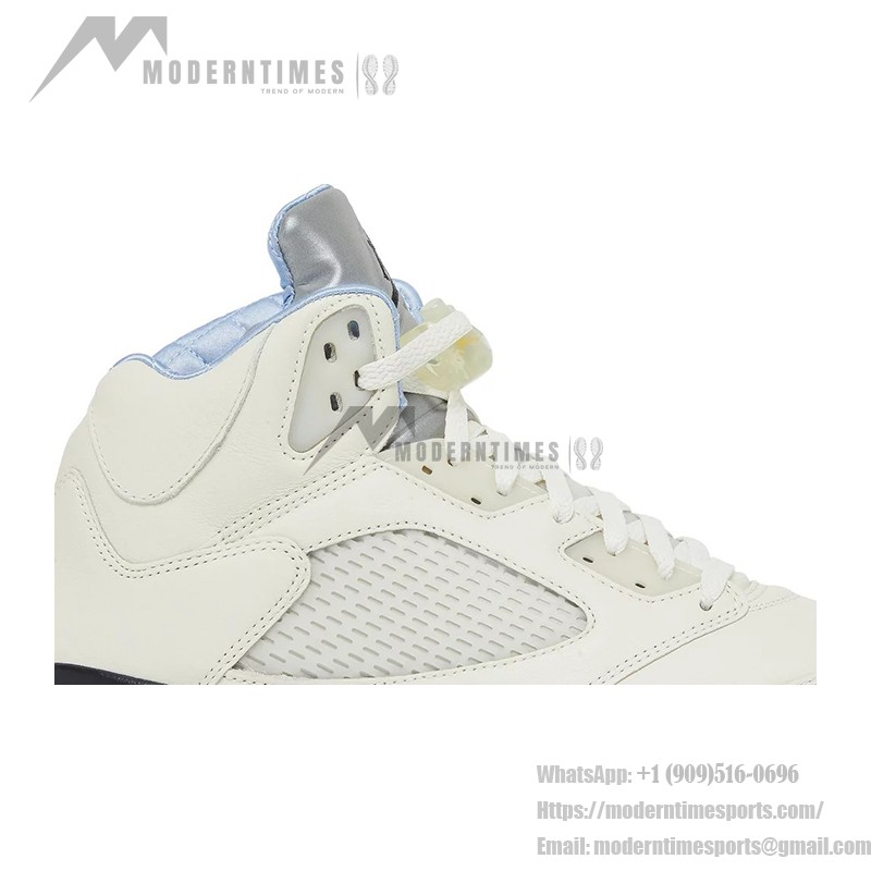 Air Jordan 5 Retro DV4982-175 クリームレザースニーカー パステルアクセントと反射するシュータン付き