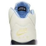 Air Jordan 5 Retro DV4982-175 クリームレザースニーカー パステルアクセントと反射するシュータン付き