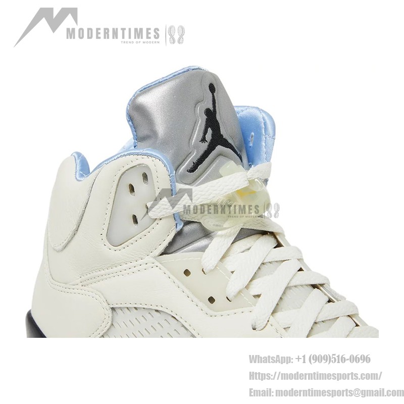 Air Jordan 5 Retro DV4982-175 クリームレザースニーカー パステルアクセントと反射するシュータン付き