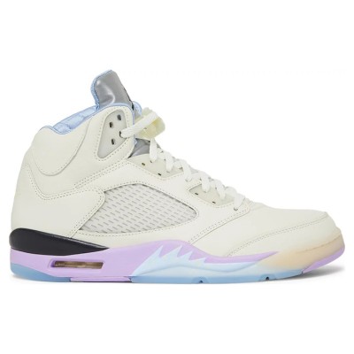 Air Jordan 5 Retro DV4982-175 - クリームレザーにパステルアクセントと反射するシュータンが特徴のスニーカー