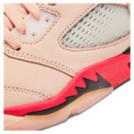 Air Jordan 5 Low DA8016-806 ピンクスエード、赤と黒のアクセント、リフレクティブタン付き