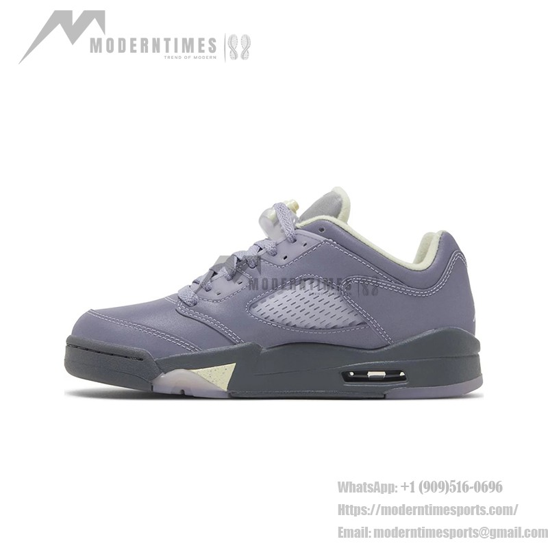 Air Jordan 5 Low FJ4563-500 インディゴヘーズ スニーカー 反射タンと半透明ソール付き