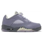 Air Jordan 5 Low FJ4563-500 インディゴヘーズ スニーカー 反射タンと半透明ソール付き
