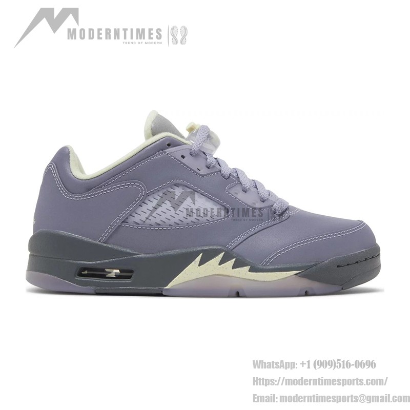 Air Jordan 5 Low FJ4563-500 インディゴヘーズ スニーカー 反射タンと半透明ソール付き