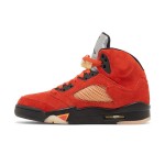 Air Jordan 5 Retro DD9336-800 オレンジスエードスニーカー 黒いディテール 反射性シュータン