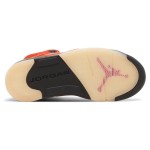 Air Jordan 5 Retro DD9336-800 オレンジスエードスニーカー 黒いディテール 反射性シュータン