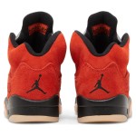 Air Jordan 5 Retro DD9336-800 オレンジスエードスニーカー 黒いディテール 反射性シュータン