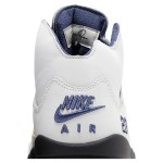 Air Jordan 5 Retro FZ5758-004 白いレザー、ベージュメッシュ、ブルーアクセント付き