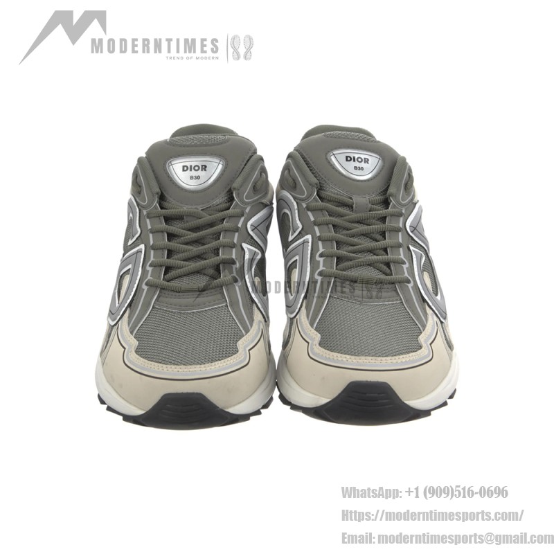 DIOR B30 Sneakers Olive 3SN279ZLY H661 Luxury Unisex Designer Shoes