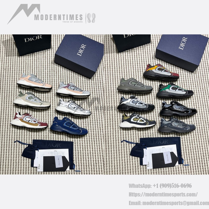 DIOR B30 ドンカーブルー スニーカー 正面 – 型番3SN279ZRD-H520