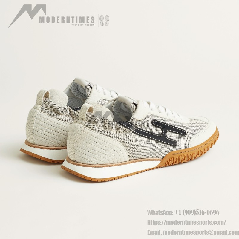 HERMES Jet Sneaker Multicolore Prunoir luxury designer sport shoe side view