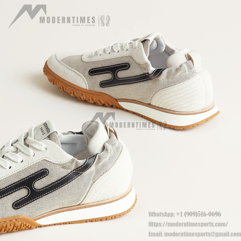 HERMES Jet Sneaker Multicolore Prunoir luxury designer sport shoe side view