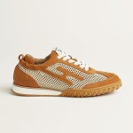 HERMES Jet Sneakers H251134Zv5K340 Beige Lin Naturel luxury mesh sneakers side view