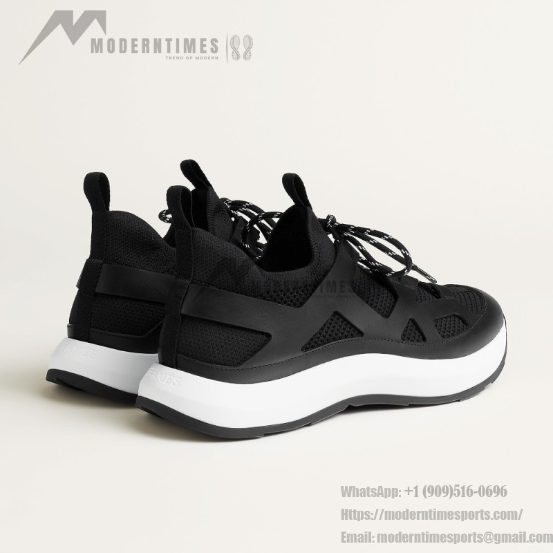 HERMES Katana Sneakers H251981ZH01390 Noir men luxury black sport sneakers side view