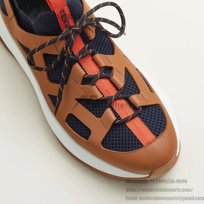 HERMES Katana Marine Naturel men luxury sport sneakers side view
