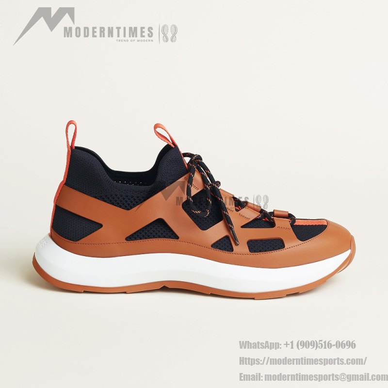 HERMES Katana Marine Naturel men luxury sport sneakers side view