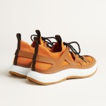 HERMES Katana Sneakers H251981ZHO1400 Orange H Naturel men’s luxury sport shoes