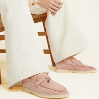 Loro Piana サマーチャームズ ウォーク ローファー FAE5444-30AT 花咲く桜 女性用 コンフォートフラットシューズ｜高級デザイナーシューズ