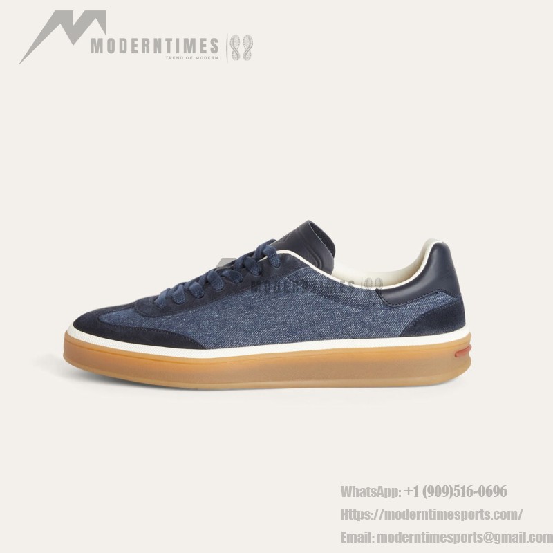 Loro Piana テニス ウォーク スニーカー FAO3340-W13K サージブルー 女性用ローファーシューズ Loro Piana テニス ウォーク スニーカー FAO3340-W13K サージブルー 女性用ローファーシューズ