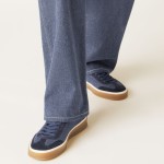 Loro Piana テニス ウォーク スニーカー FAO3340-W13K サージブルー 女性用ローファーシューズ Loro Piana テニス ウォーク スニーカー FAO3340-W13K サージブルー 女性用ローファーシューズ