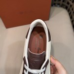 Loro Piana Tennis Walk Sneaker Chocolate Brown quiet luxury low top casual shoes for men with gum sole