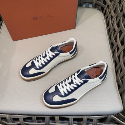 Loro Piana Tennis Walk Sneaker Navy White – Low Top Luxury Casual Shoes for Men