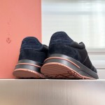 Loro Piana Week End Walk Sneaker Black FAQ2222_8000 Storm System microfiber casual shoes for men