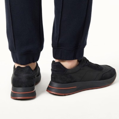 Loro Piana Week End Walk Sneaker Black FAQ2222_8000 – Storm System Microfiber Casual Shoes for Men