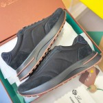 Loro Piana Week End Walk Sneaker Black FAQ2222_8000 Storm System microfiber casual shoes for men