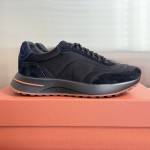 Loro Piana Week End Walk Sneaker Black FAQ2222_8000 Storm System microfiber casual shoes for men