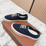 Loro Piana Nantucket Walk Sneaker FAR1445 W000 Blue Navy luxury canvas sneaker for men and women