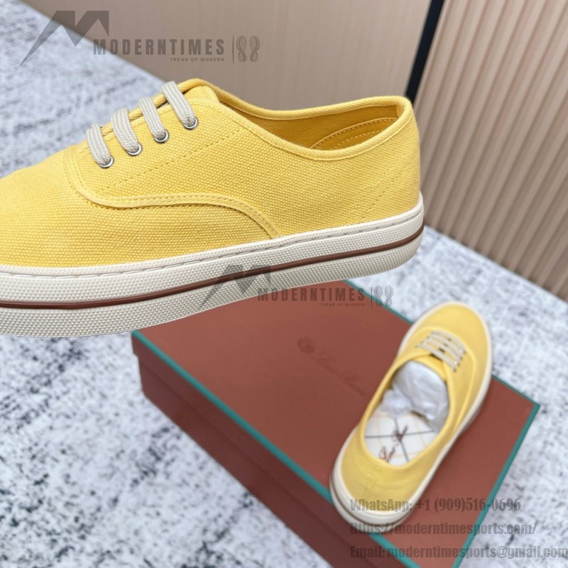 Loro Piana Nantucket Walk Sneaker FAR1445 20I8 Minty Lemon luxury canvas resort sneakers