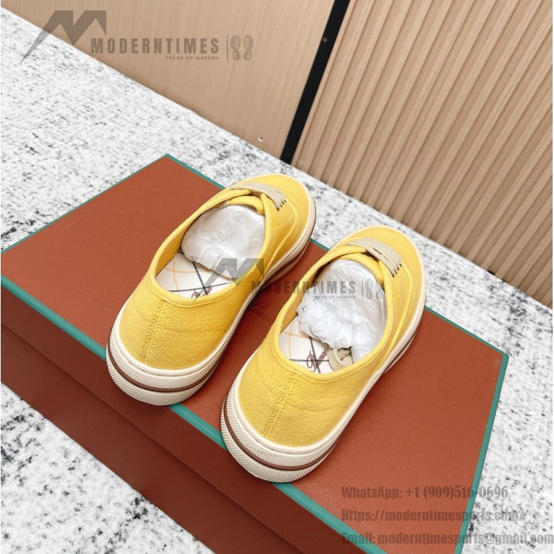 Loro Piana Nantucket Walk Sneaker FAR1445 20I8 Minty Lemon luxury canvas resort sneakers