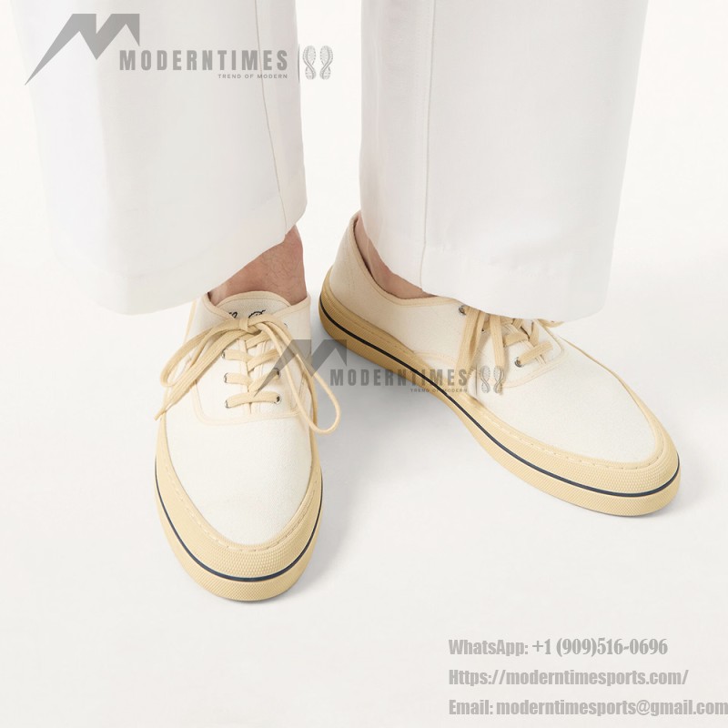 Loro Piana Nantucket Walk Sneaker FAR1445 A018 Natural White luxury summer canvas sneakers