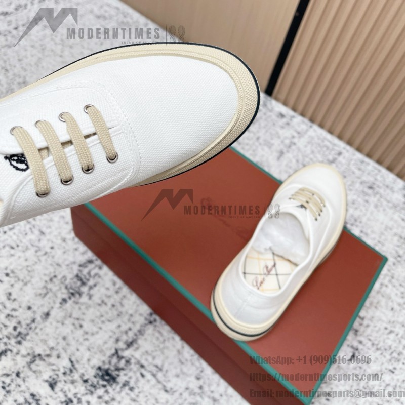 Loro Piana Nantucket Walk Sneaker FAR1445 A018 Natural White luxury summer canvas sneakers