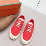 Loro Piana Nantucket Walk Sneaker FAR1445 R354 Red Tango luxury vintage canvas sneakers