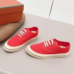 Loro Piana Nantucket Walk Sneaker FAR1445 R354 Red Tango luxury vintage canvas sneakers