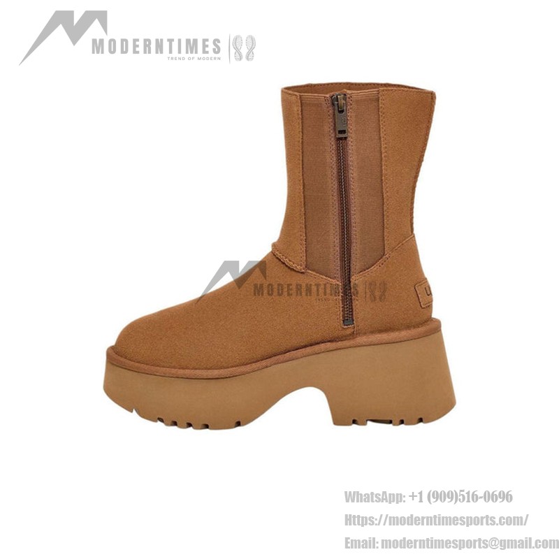 UGG クラシック ツイン シーム ニューハイツ プラットフォーム ブーツ - チェスナット 1158313 UGG レディース クラシック ツイン シーム ニューハイツ プラットフォーム ブーツ チェスナット