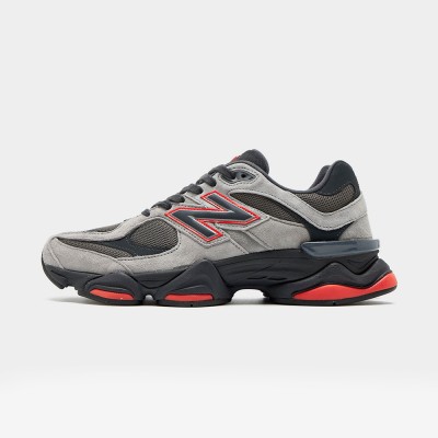 New Balance 9060 U9060JBO Grau Schwarz Rot – Unisex Chunky Retro Lifestyle Sneaker mit ABZORB Komfort