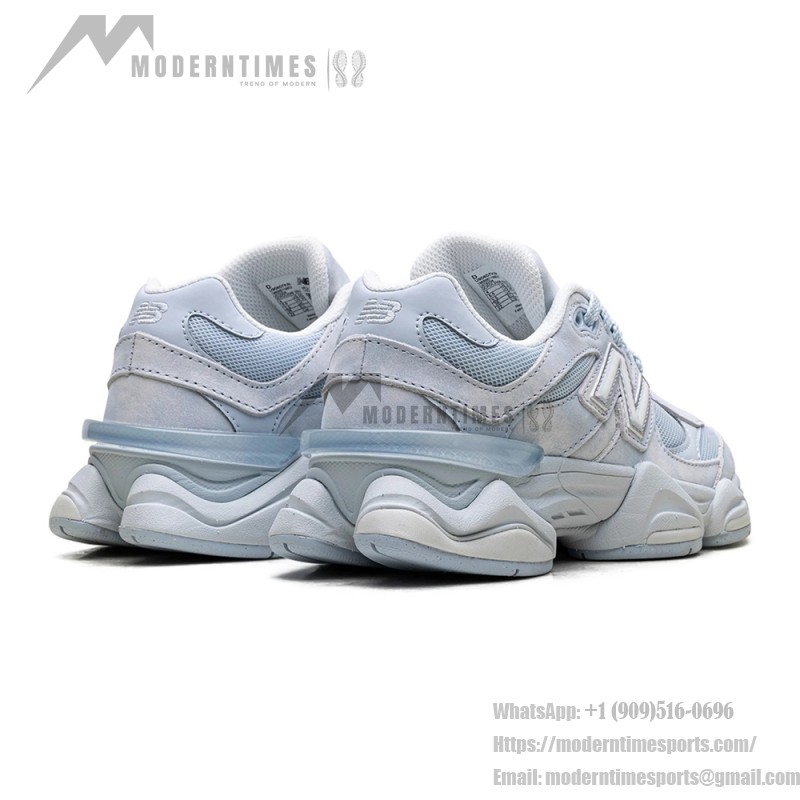 New Balance 9060 Sea Salt Oxford Blue U90607KM icy blue retro futuristic sneakers for men and women