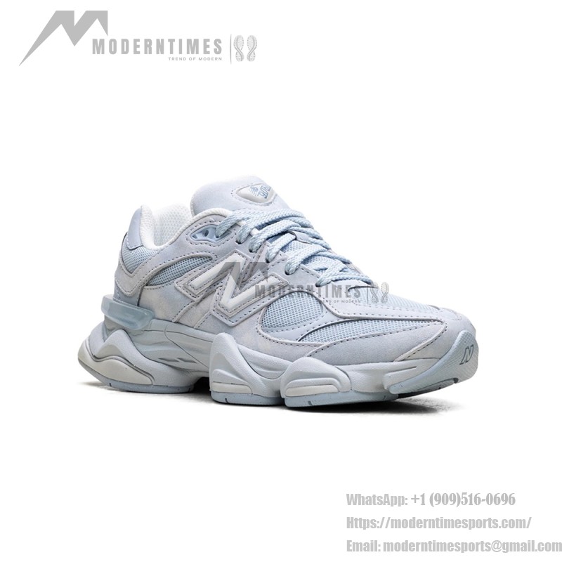 New Balance 9060 Sea Salt Oxford Blue U90607KM icy blue retro futuristic sneakers for men and women