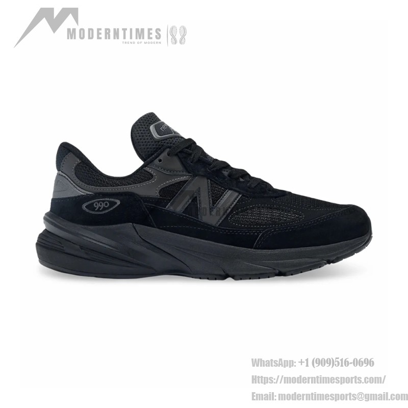 New Balance 990V6 U990BB6 Black Black unisex sneakers with FuelCell cushioning