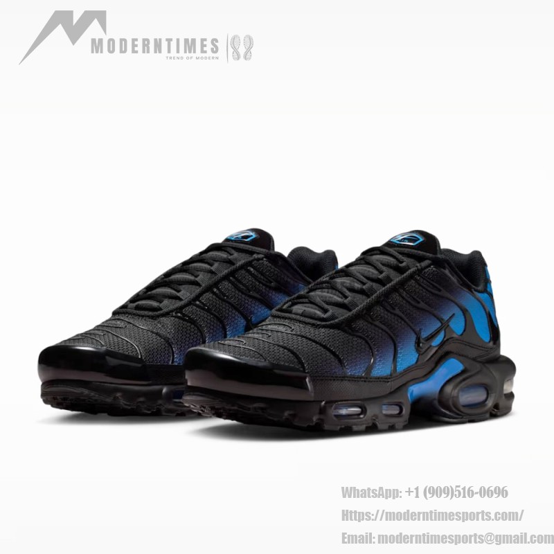 Nike Air Max Plus DM0032-041 Black Blue Crystal TN sneakers for reflective streetwear outfits